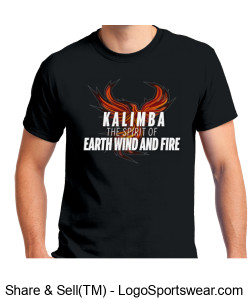 Kalimba T Shirt Black Design Zoom